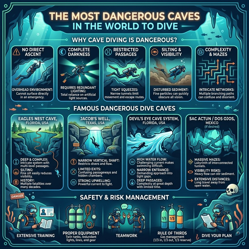 Most Dangerous Caves in The World to Dive