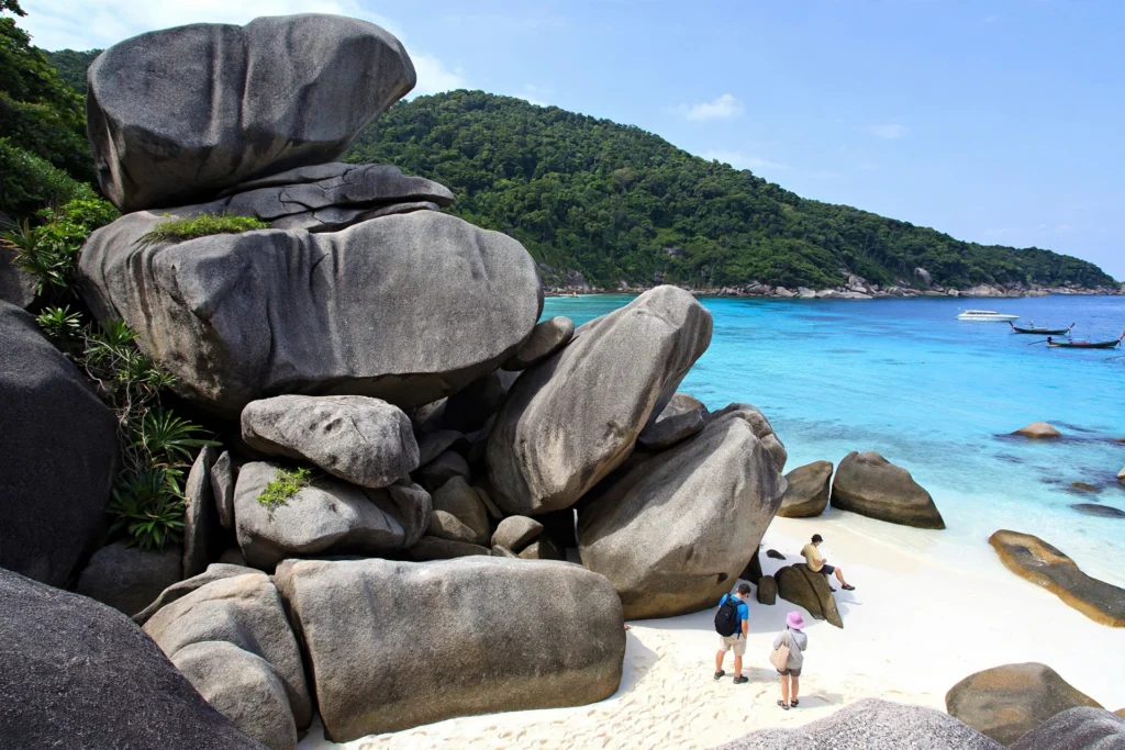 Giant granite boulders on a Similan beach
