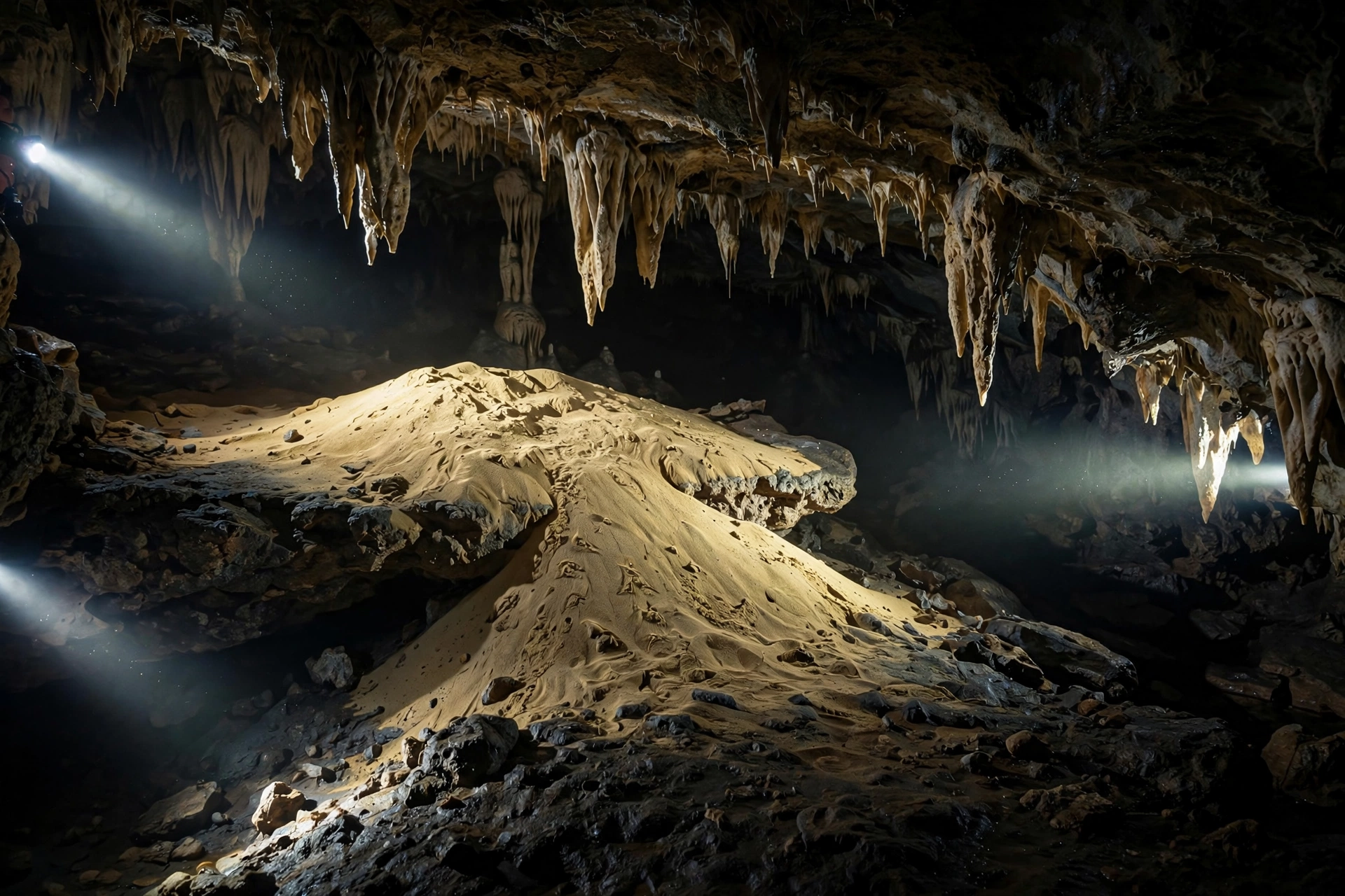 The sandy Pattaya Beach chamber deep inside Tham Luang cave where the Wild Boars were found